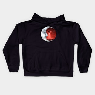 Moon Crescent - Alien Abduction (Red) Kids Hoodie